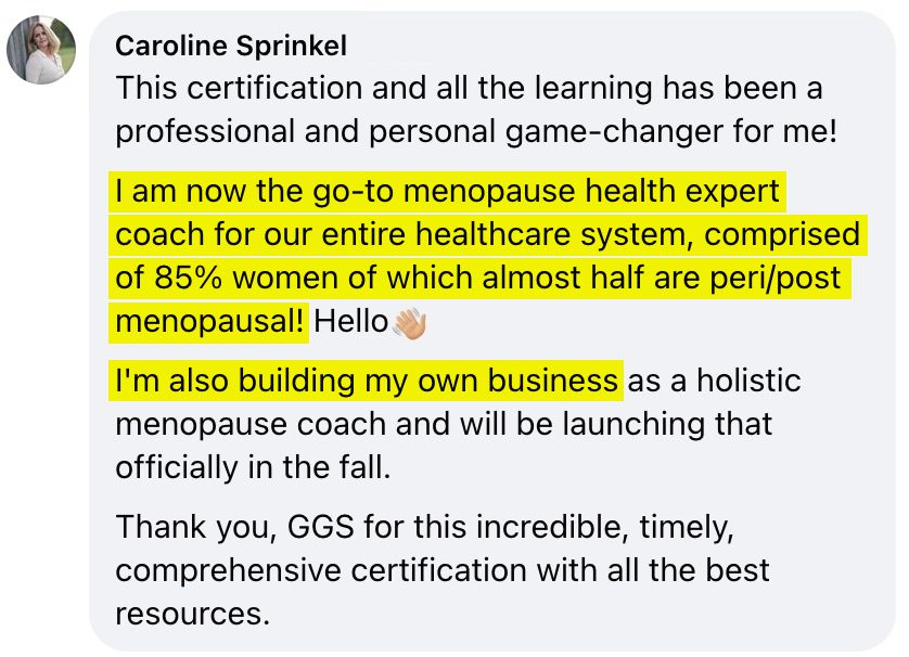 Caroline Sprinkel FB screenshot